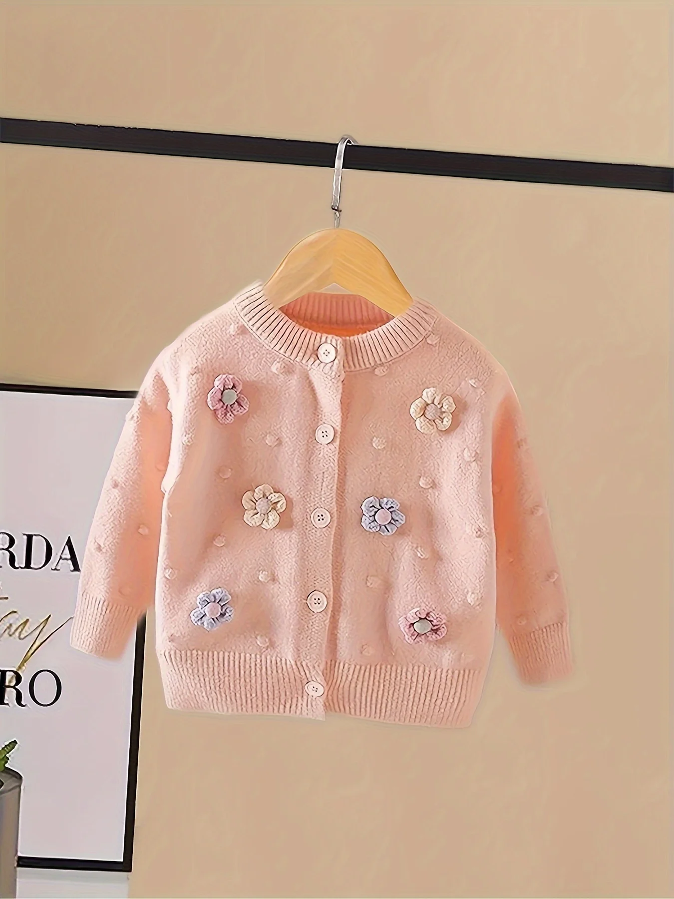 Embroidered Flower Cardigan
