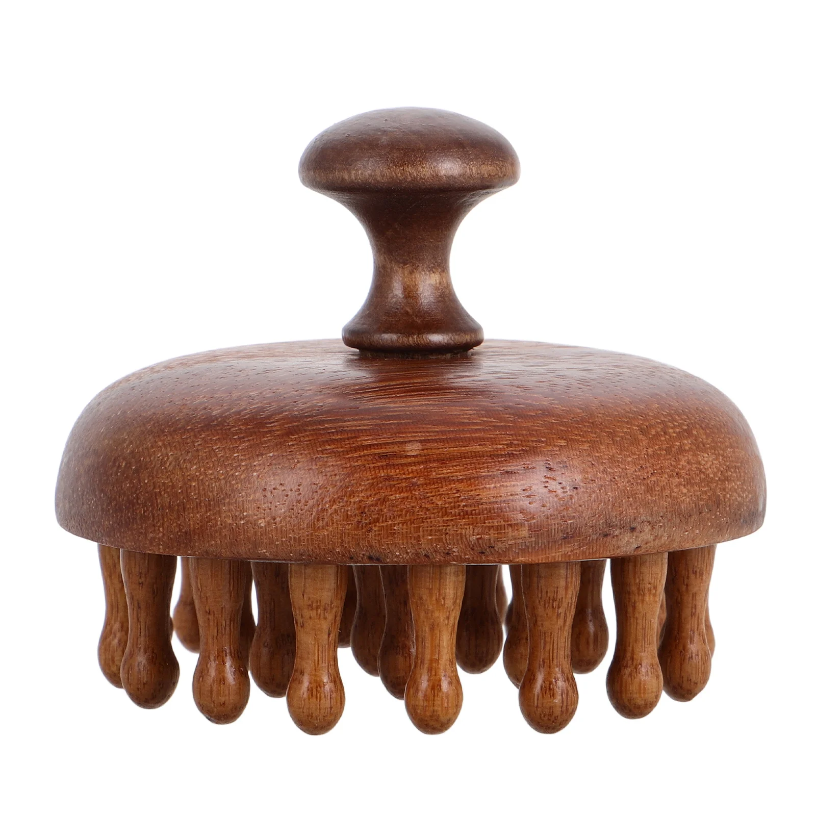 

Wooden Scalp Massager Comb with Round Tip Bristles for Deep Massage and Detangling Gua Sha Hair Brush for Healthy Scalp Care