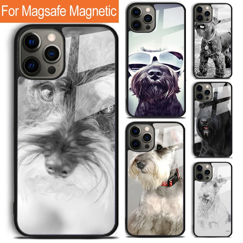 cute Airedale Terrier dog Phone Case For iPhone 16 15 14 13 12 11 Pro Max Plus Magsafe Magnetic Wireless Charging Cover