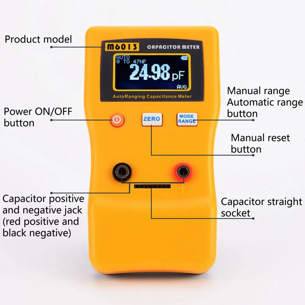 Capacitor Tester  LCD Monitor   Capacitance Meter Anti Corrosion Capacitor Meter