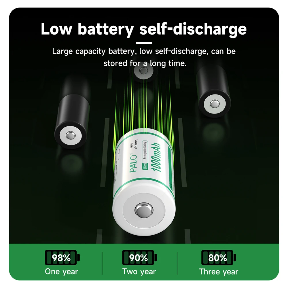 Palo-batería de litio recargable para cigarrillo electrónico, Pila de Iones de litio de 18350 V, 3,7 mAh, para instrumentos médicos, ratón inalámbrico, 1000