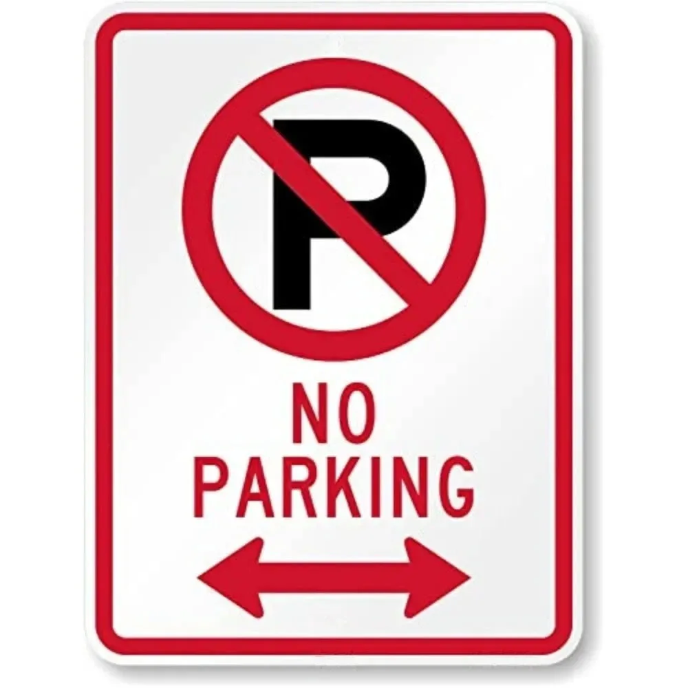 Vintage Private Property No Parking Metal Sign | 8x12 Inch Outdoor Iron Plaque for Garage, Street & Home Bar