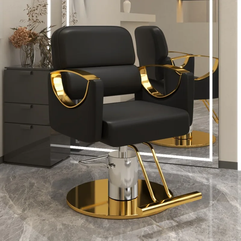 Makeup Waiting Swivel Barber Chair Reclining Tattoo Cosmetic Barber Chair Pedicure Shop Cadeira De Barbeiro Commercial Furniture