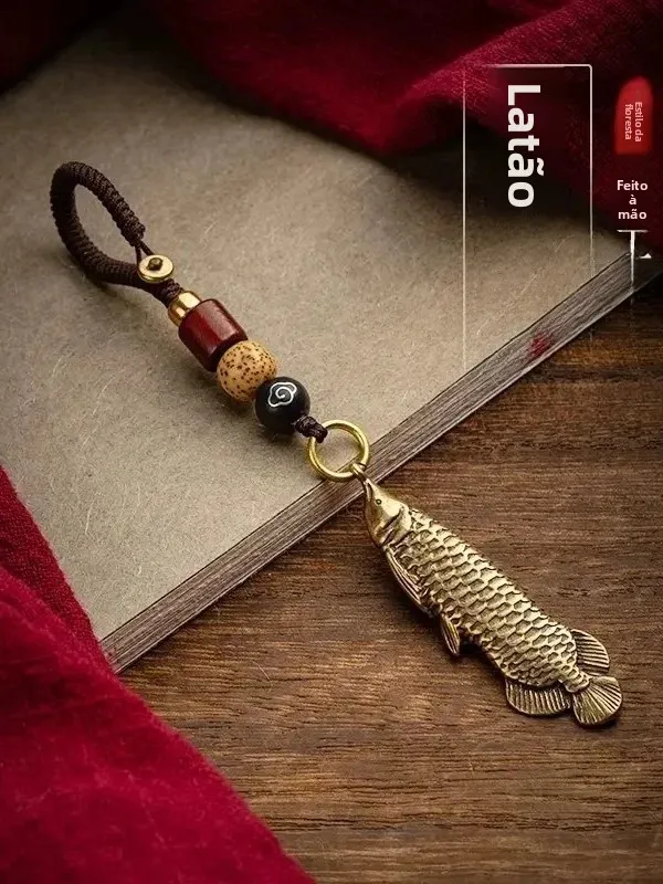 chaveiro-criativo-de-latao-dourado-com-pingente-de-peixe-dragao-corda-trancada-a-mao-acessorio-automotivo-pratico-e-elegant