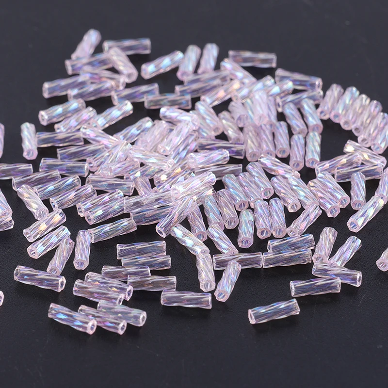Importiert aus Japan, MGB 6MM Spiral Dazzling Colorful Tube Beads 10g Tube, für Kleidung, Kopfschmuck, Haarspangen, Ohrringe, DIY-Zubehör. – Detail 2