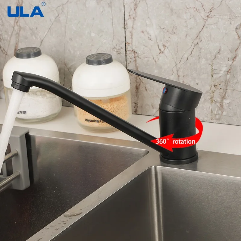 

ULA Inner Window Kitchen Faucets Cold Hot Water Tap 360 Rotate Kitchen Sink Mixer Kitchen Inward-opening Window Torneira