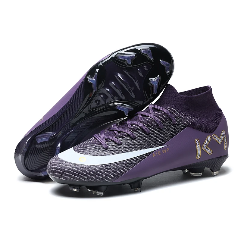 

Men Football Shoes Yellow Male Boys Long Spike Soccer Boots Ideal Outdoor Sport Training Suitable for Teenager