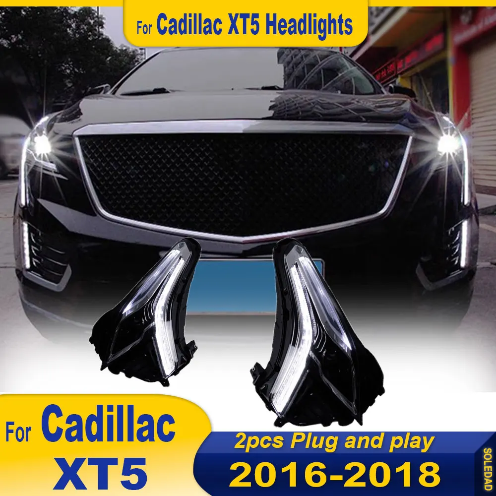 For Cadillac XT5 LED Car Headlight With Front DRL Turn Signal Lights Assembly 2016 2017 2018 2019 Automotive Accessories