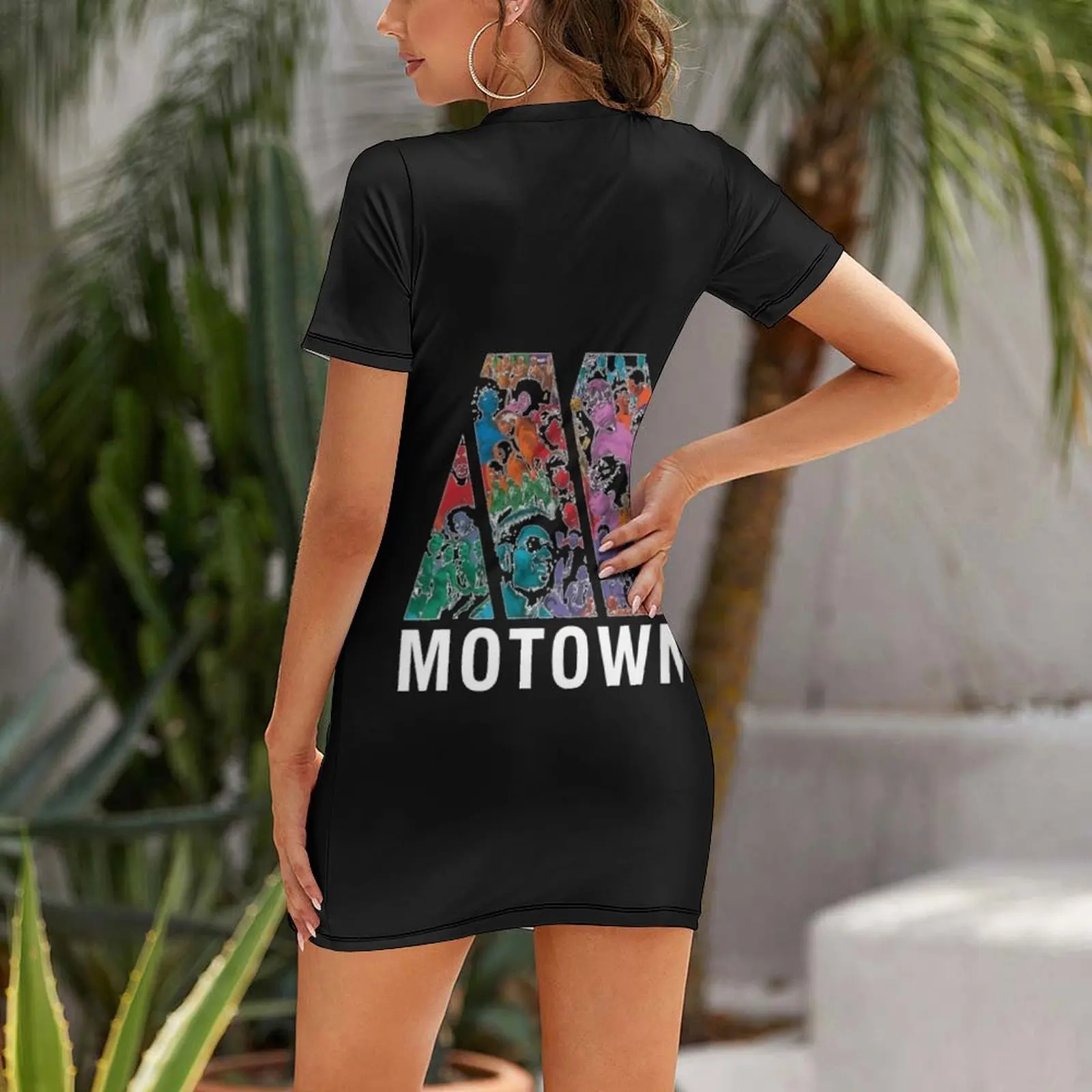 MOTOWN RECORDS أسطورة البوب الأساسية تي شيرت فستان بأكمام قصيرة فستان جنية فستان صيف 2025 المرأة