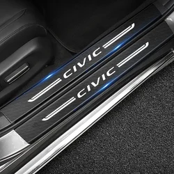 Car Door Sill Sticker Threshold Anti Scratch Decals Accessories For Honda Civic Fit Accord City Vezel CR-V S660 Odyssey HR-V FIT