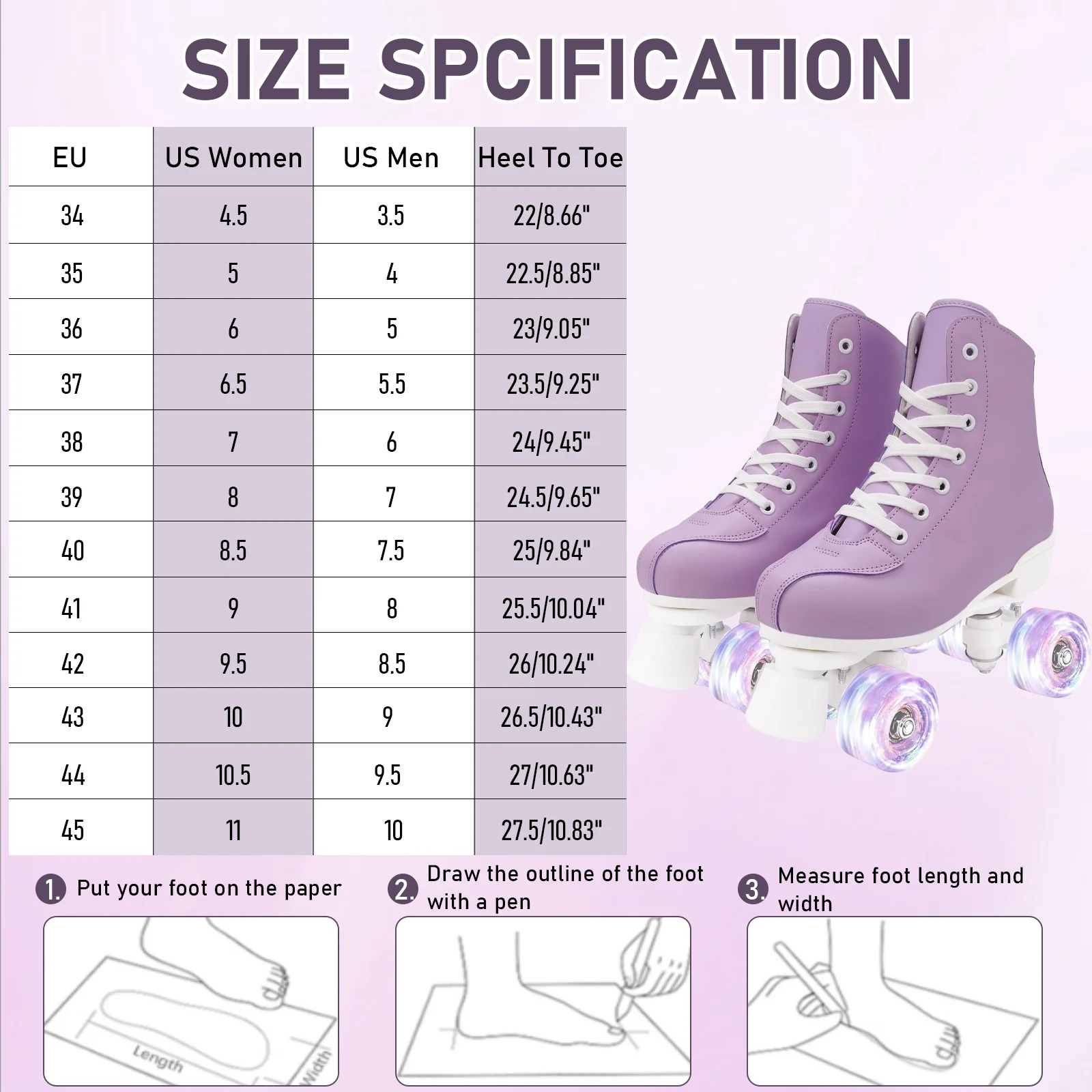 pink purple women Kids Double Row Roller Skates Pink Purple Leather Breathable 4 wheel Sliding Skating Sneakers size 31 32 33 34