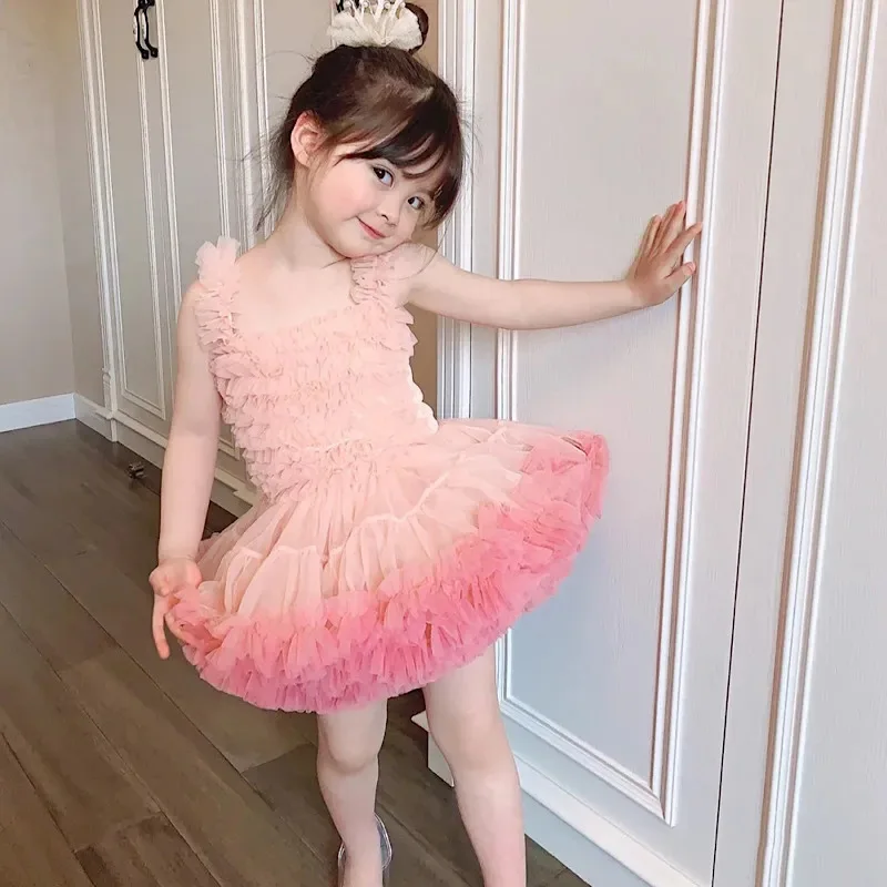 Baby Girls Dress Summer Cute Lace Cake Princess Dress For Formal Festival Birthday Party Performance Costumes Baby Girl Dresses