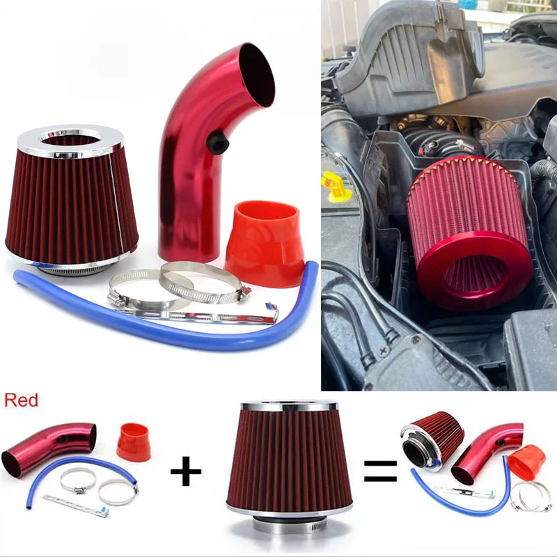 Hot sale Induction Kit Car Air Filters Cold Air Intake Filter High Flow Universal Sport Power Mesh Cone 76MM Car Accessories