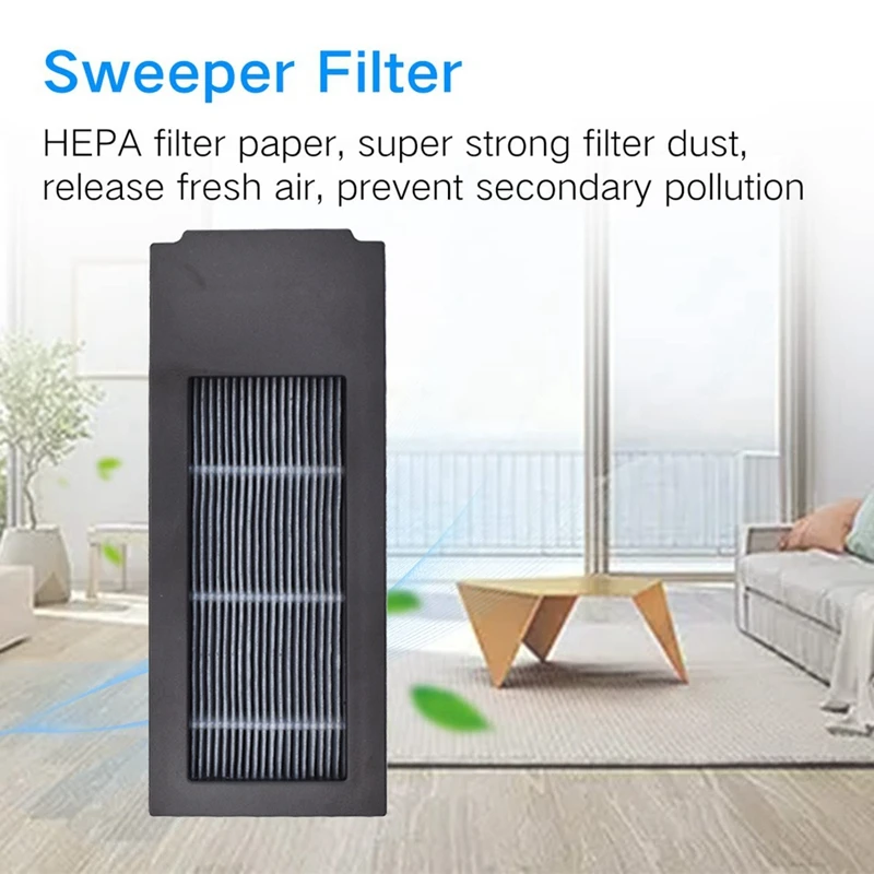 فلتر Hepa بلاستيك أسود لـ Ecovacs ، Deebot X2 ، Omni ، X2 Pro ، X2 ، ملحقات فراغية روبوت ، 5 ti