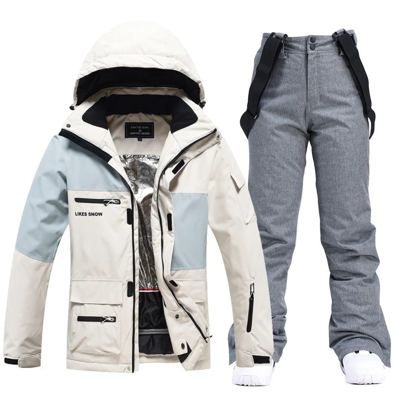 

2024 Fashion Man & Woman Snow Wear, Waterproof Ski Suit Set, Snowboarding Clothing, Outdoor Costumes, Winter Jackets And Pants