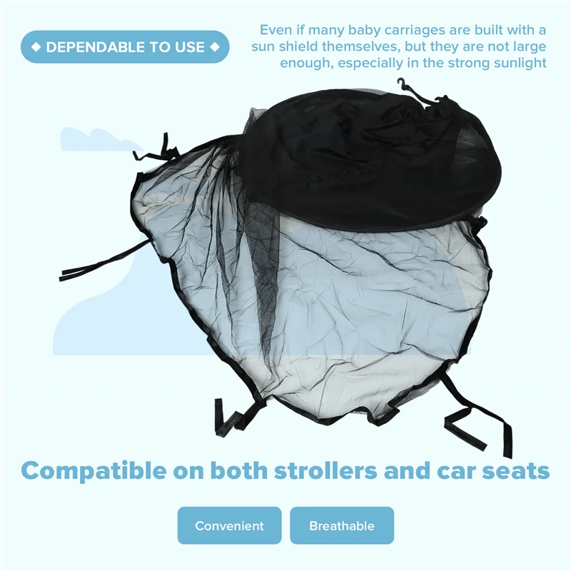 

Highly Recommended Upgraded Version Of Baby Stroller Sun Visor Carriage Sun Shade Canopy Cover For Prams Stroller Accessories Ca