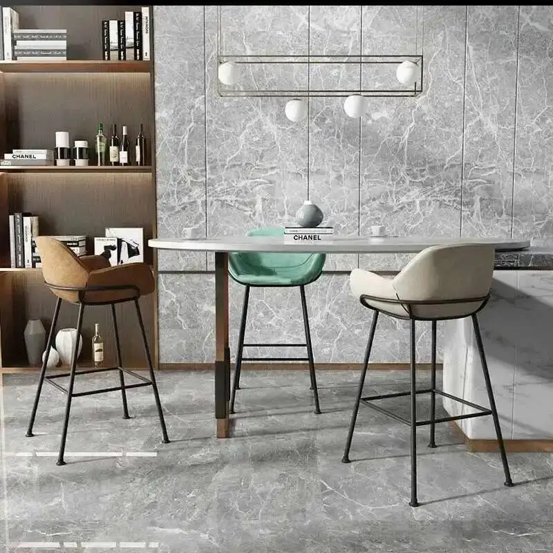 الشمال الأسود الحديد كراسي بار الإبداعية مسند الظهر كرسي عالية كرسي الحديثة بسيطة بار البراز المنزل طاولة عالية المطبخ كرسي طويل الساق Z