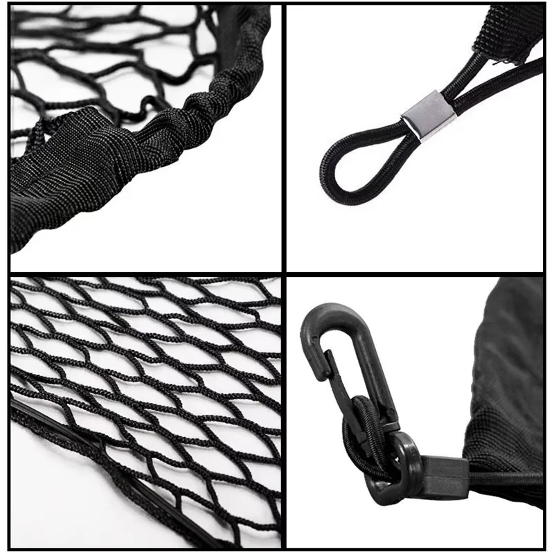 90x40cm Mesh Rack Universal Car Trunk Rear Storage Luggage Nylon Elastic Mesh Strap Hook Pocket Car Trunk Organizer image 5