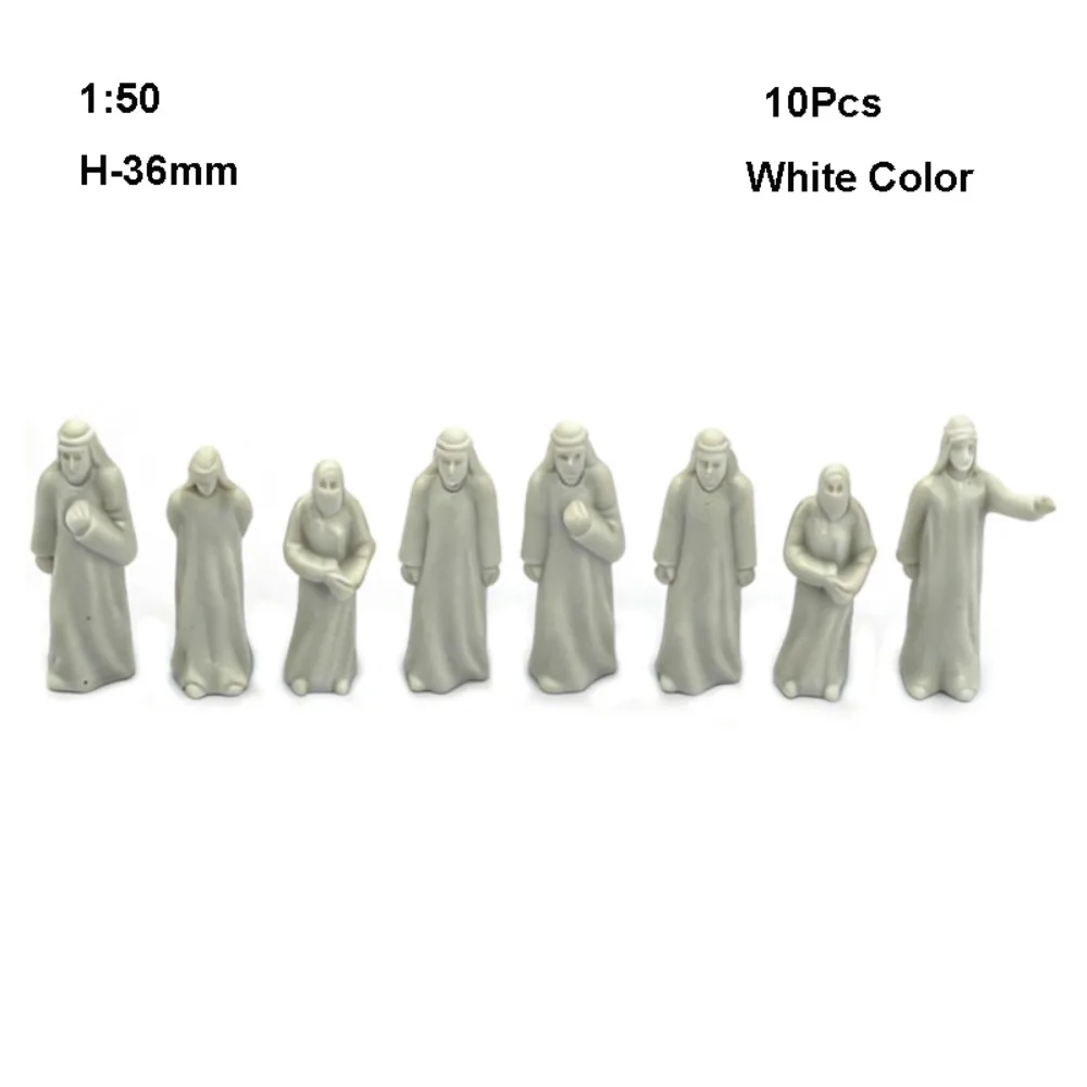 10Pcs 1:200/1:150/1:100/1:75/1:50 Scale Sand Table Model Mixed Pose Handmade Building People Mixed Color DIY