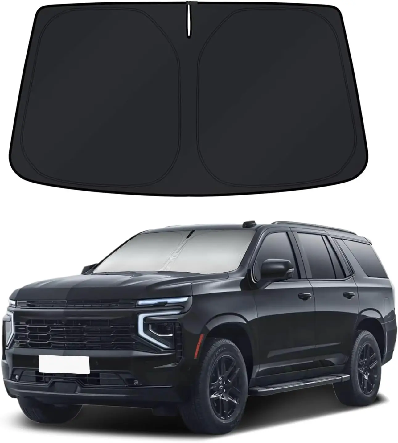 

Custom Fit Car Sun Shade for 2021-2026 Chevrolet Tahoe Windshield Cover Blocks UV Rays Foldable Sun Visor Protector