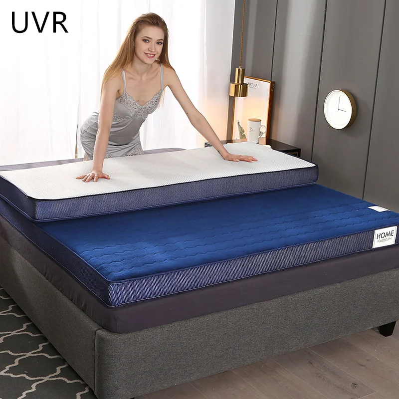 UVR Natural Latex Mattress Knitted Cotton Antibacterial High-grade Thickened Sleeping Pad Memory Foam Sleep Aid Double Full Size