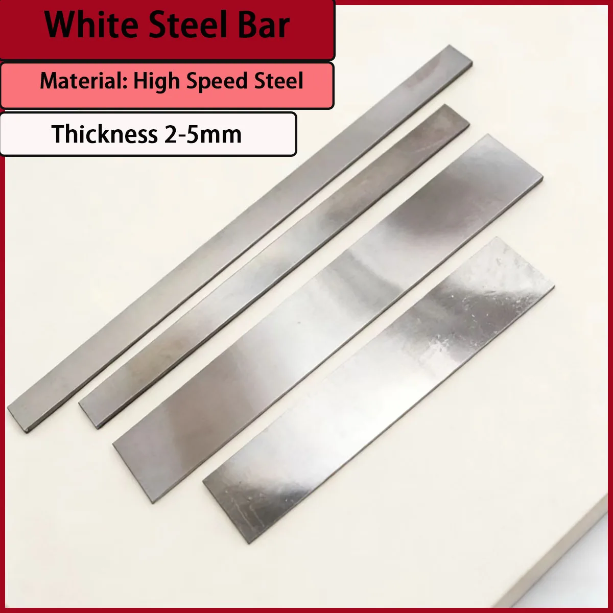 2-5mm Thick High-Speed Steel White Steel Bar Is Used for Turning Tools, Milling Cutters, Drill Bits, Etc