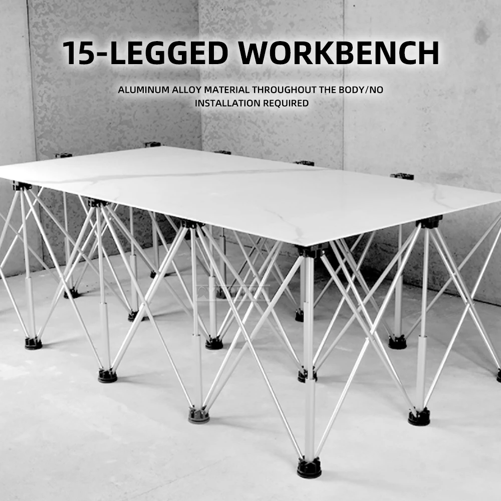 Spider Leg Workbench Aluminum alloy Foldable Construction site operating platform Woodworking 15-legged stand