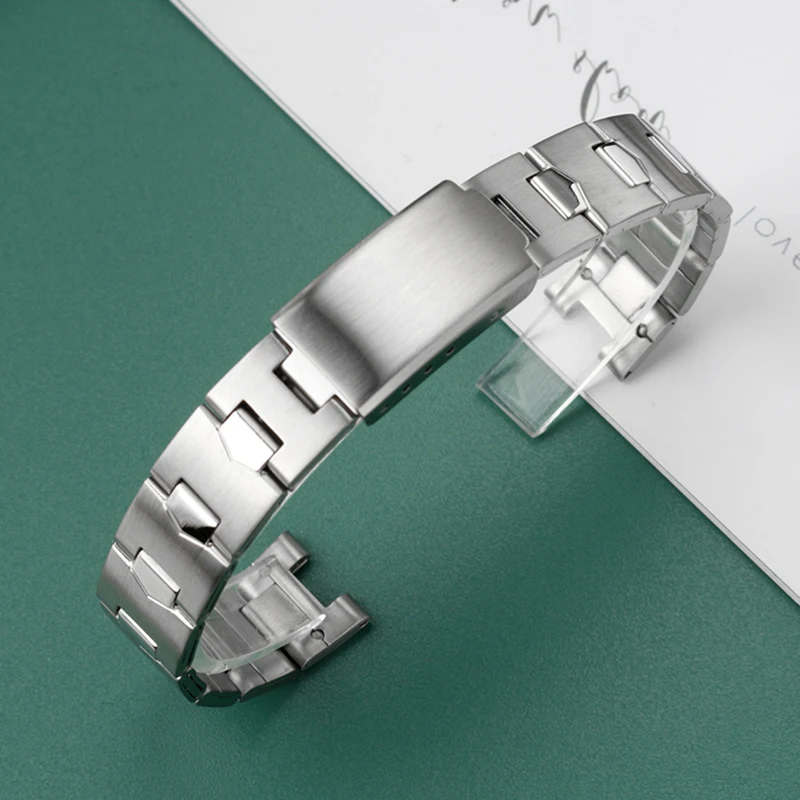 Steel Wristband for Casio Women\'s strap LTP-1241D-4A Series Cherry Blossom Pink Fashion Precision Steel Wristband 14mm Bracelet