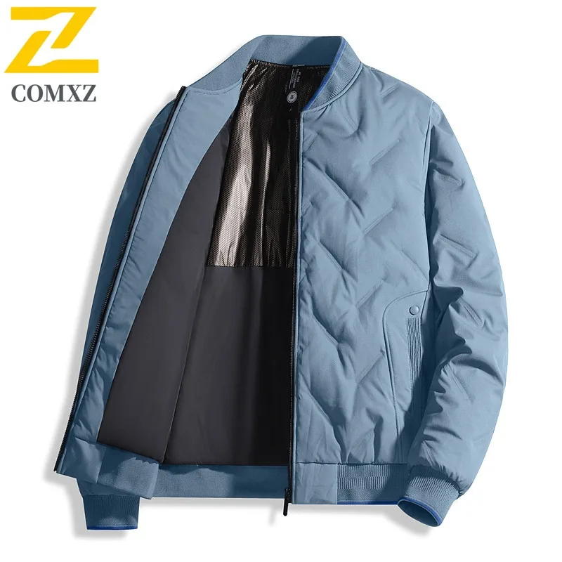 COMXZ Luxurious Men Parker Baseball Collar Outdoor Fishing Lightweight Coat Leisure Daily Style Cold Protection Winter Garment