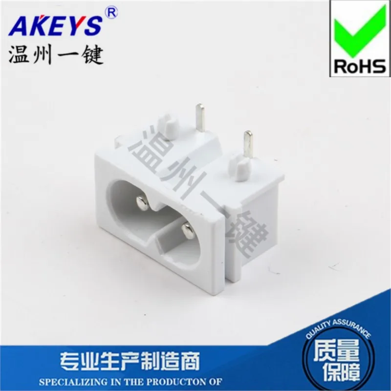 10pcs AC-019A Power connector Female seat 90 degrees 8-character socket 10A250V Plum connector