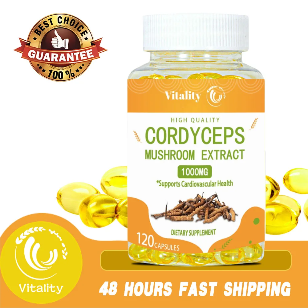 สารสกัดจาก Cordyceps ธรรมชาติที่มีชีวิตชีวา, แคปซูลสุขภาพที่มี gratis ongkir | ภูมิคุ้มกันของร่างกาย | ป้องกันความเหนื่อยล้า