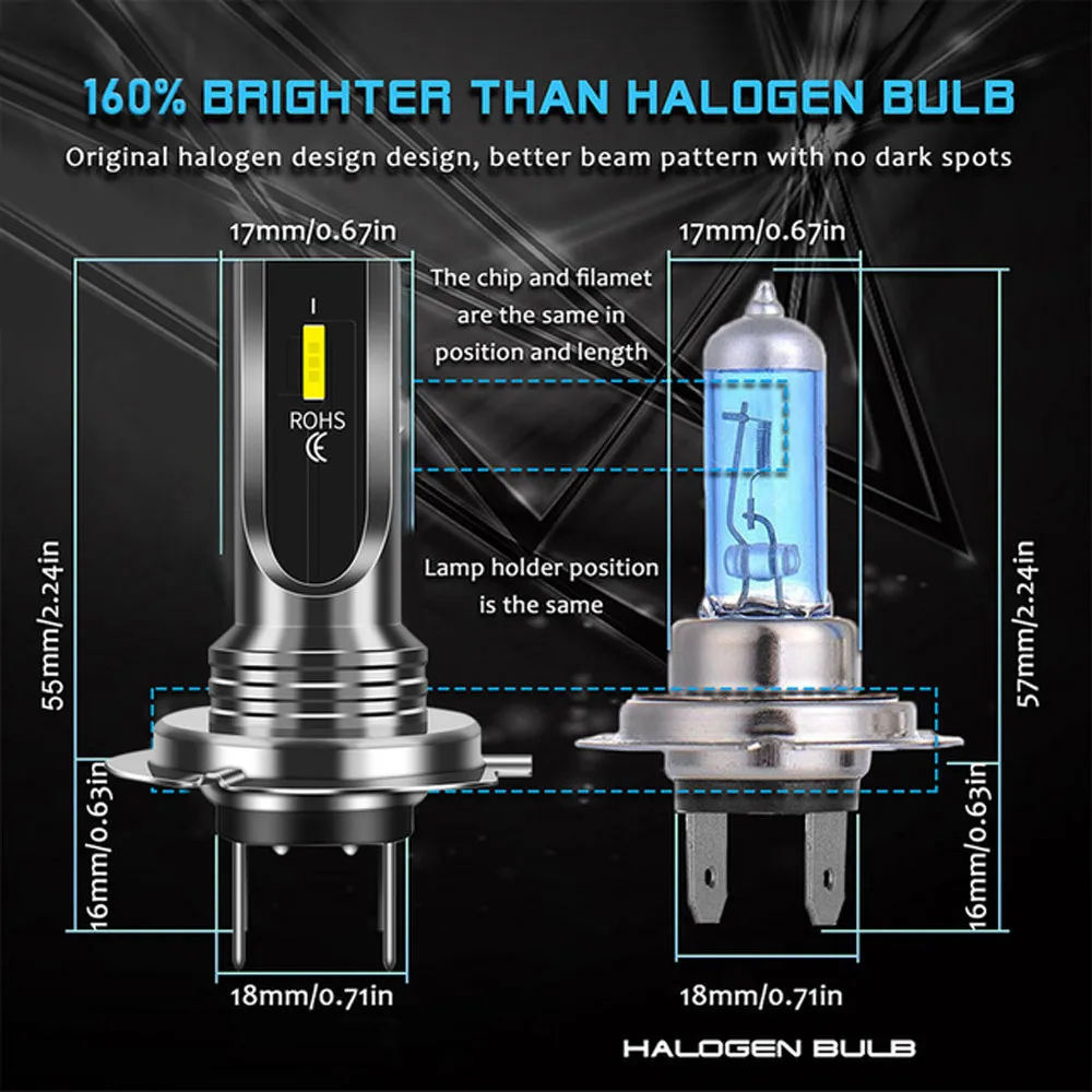 2 шт. CSP H7 светодиодные лампы для фар 7500LM Canbus супер яркие фары 12 В-24 В ксеноновые лампы Hi/Low Kit Beam 6000K автомобильные фары