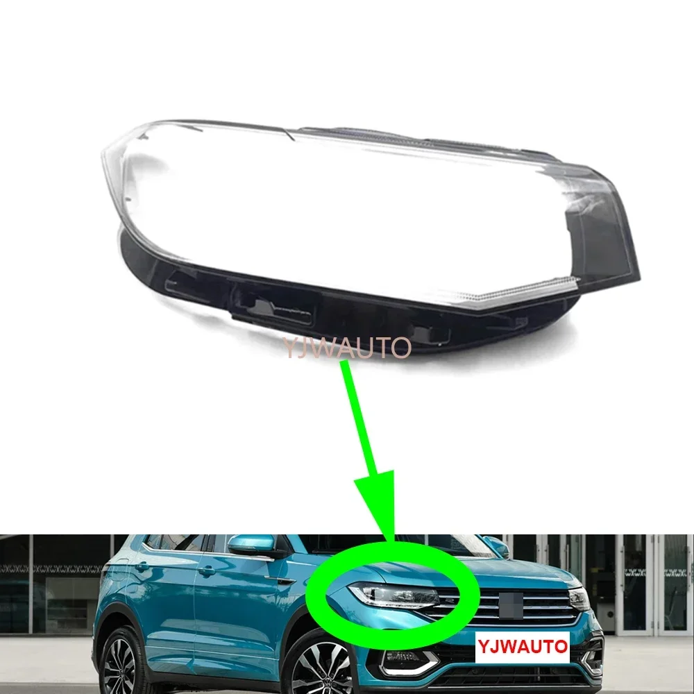 

For VW Tacoua T-Cross 2020 2021 Headlamp Cover Car Headlight Lens Glass Replacement Front Lampshade Auto Shell