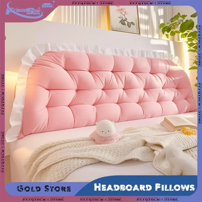 Bed Headboard Pillows Tatami Bedside Rectangular Cushion Soft Large Backrest Sleeping Body Pillow Support Bolster Room Decor