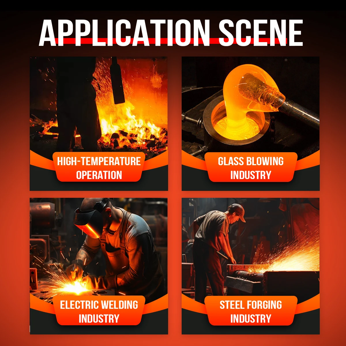 Anti-scald Glove Withstand 1000 Degree Centigrade Flame Retardant Heat Resistance High Temperature Safety Work Gloves view 6