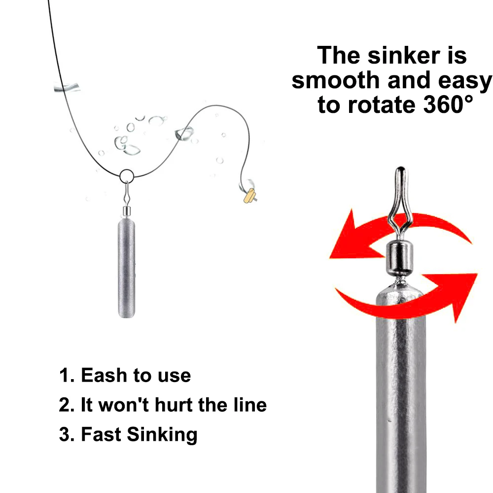 5Pcs Bar Shape Drop Shot Fishing Sinkers 3.5g 5g 7g 10g 14g 20g Bullet Pike Fishing Accessories For Bass Fishing Tackle