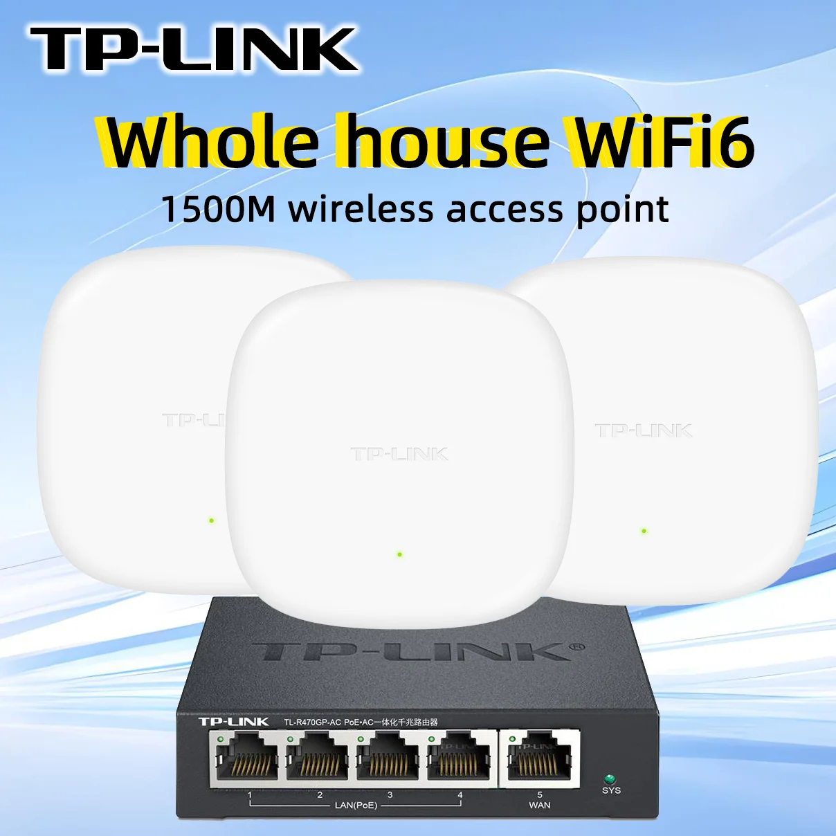 Tp-Link AX1500 Ceiling AP WiFi Range Extender 1500M Wireless Access Point 5Ghz WiFi6 Booster Hotspot AP Ubiquity Router