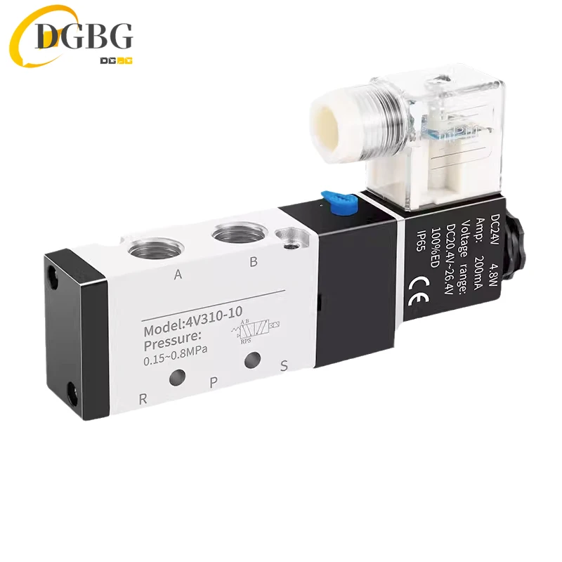 4V210 Pneumatic Electric Solenoid Valve 5 Way 2 Position Control Air solenoid valve 4V110-06 4V210-08 4V310-10 4V410-15