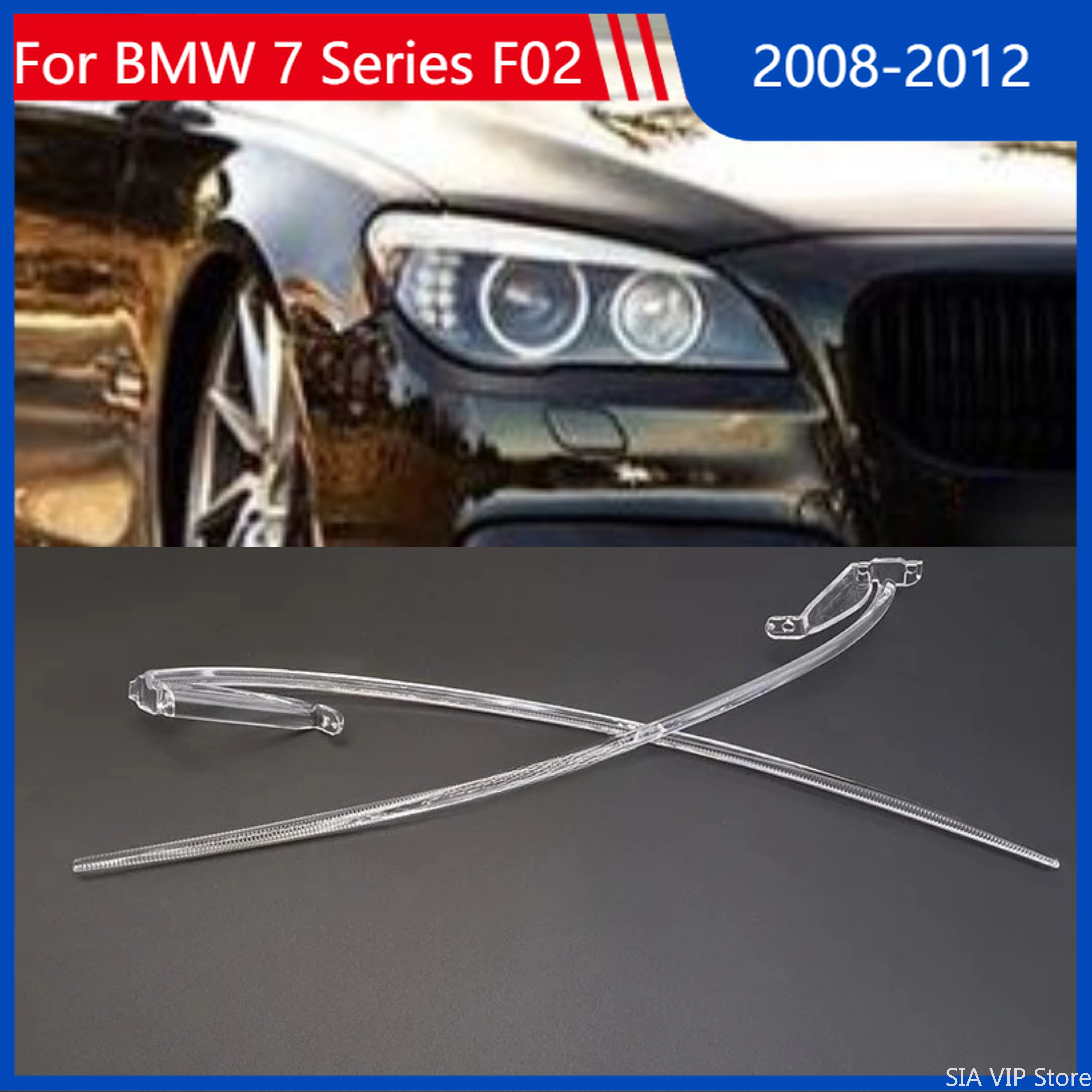 

For BMW 7 Series F02 2008-2012 Eyebrow Angel Eye Car Headlight DRL Light Guide Strip Suitable White Light Ballast Conduit Strip