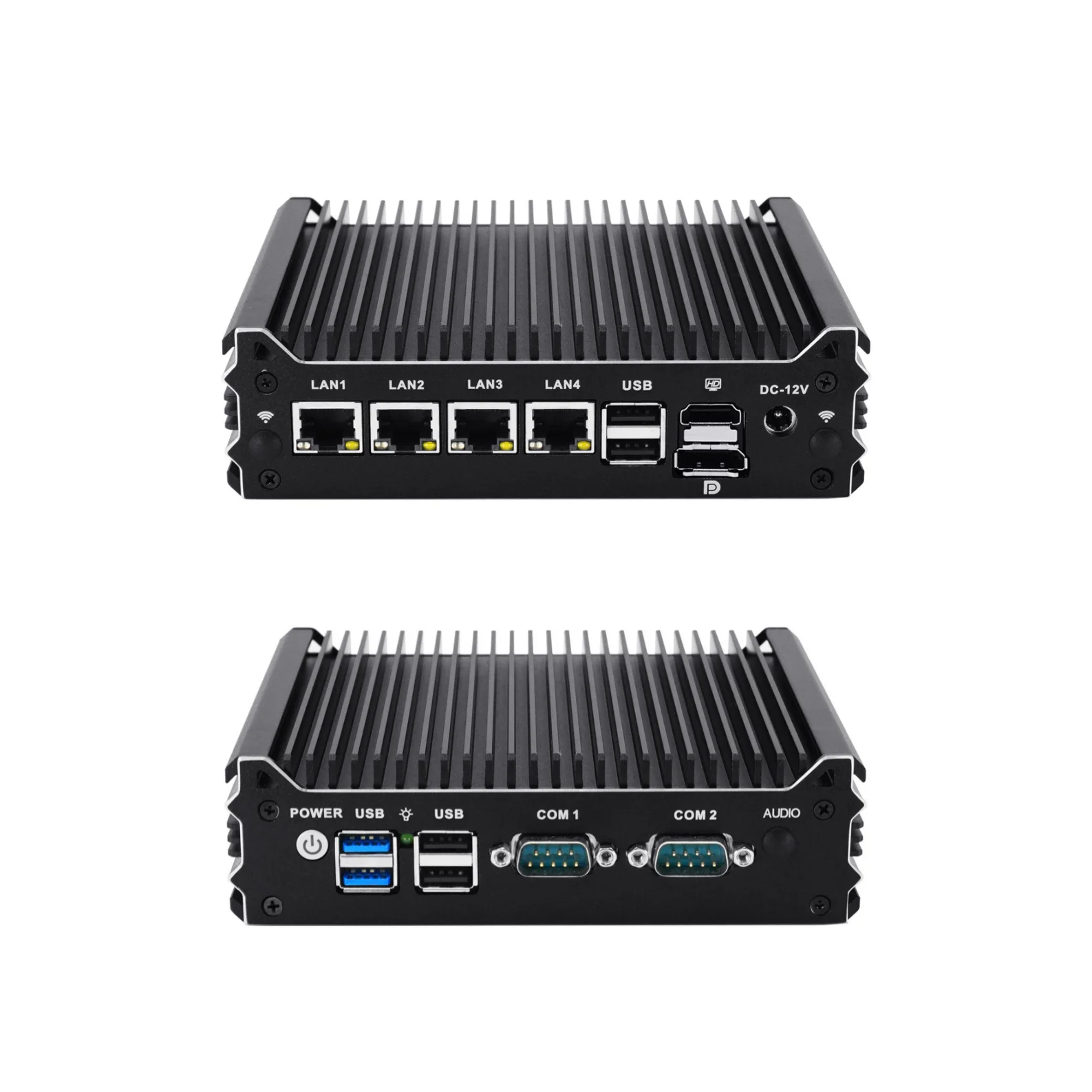 Fanless Network Security Mini Firewall PC N100 N305 Quad 2.5G LAN PXE WOL for SD-WAN VPN Firewall Router Solution