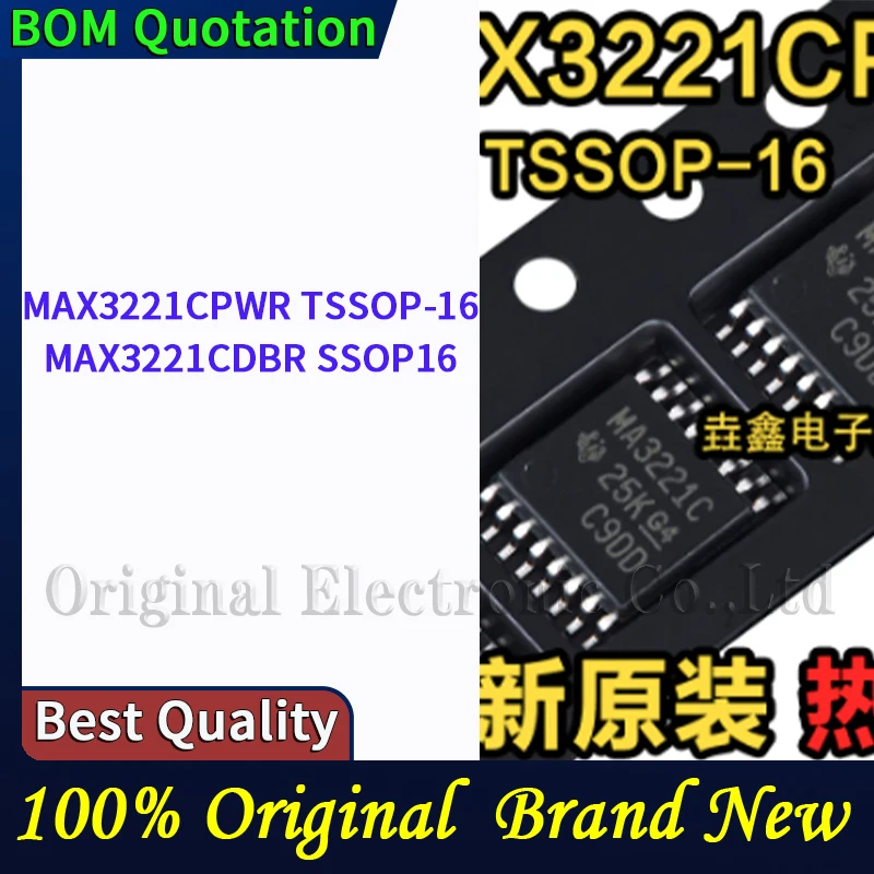 10pcs/lot MAX3221CPWR  MAX3221CDBR   plastic casing Original  In stock High quality