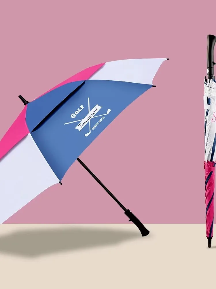 new-double-layer-long-handle-golf-umbrella-large-size-windproof-rainproof-sunshade-outdoor-34-person-sunny-rain-dual-purpose