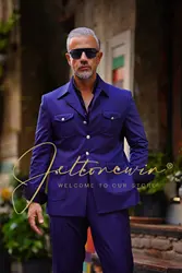 Chinese Style Men Business Blazers Trousers High End Wedding Party Groom Suit 2 Pieces Sets Coat Pants Dress Trajes Para Hombre