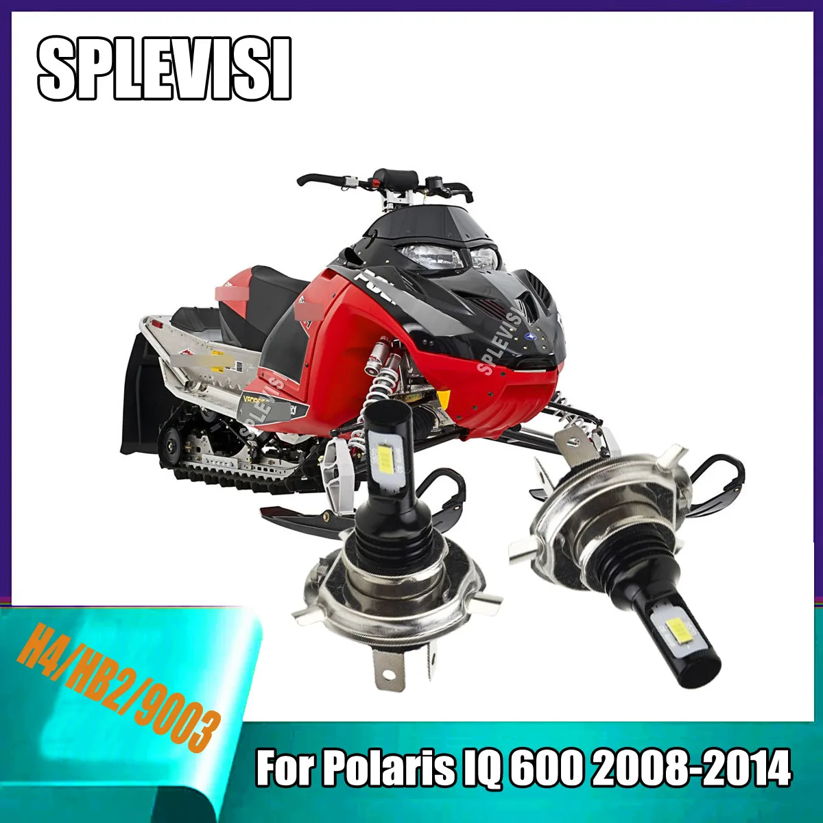 

LED H4 Whtie Headlights - effectively see if there are small obstacles ahead For Polaris IQ 600 2008 2009 2010 2011 2012-2014