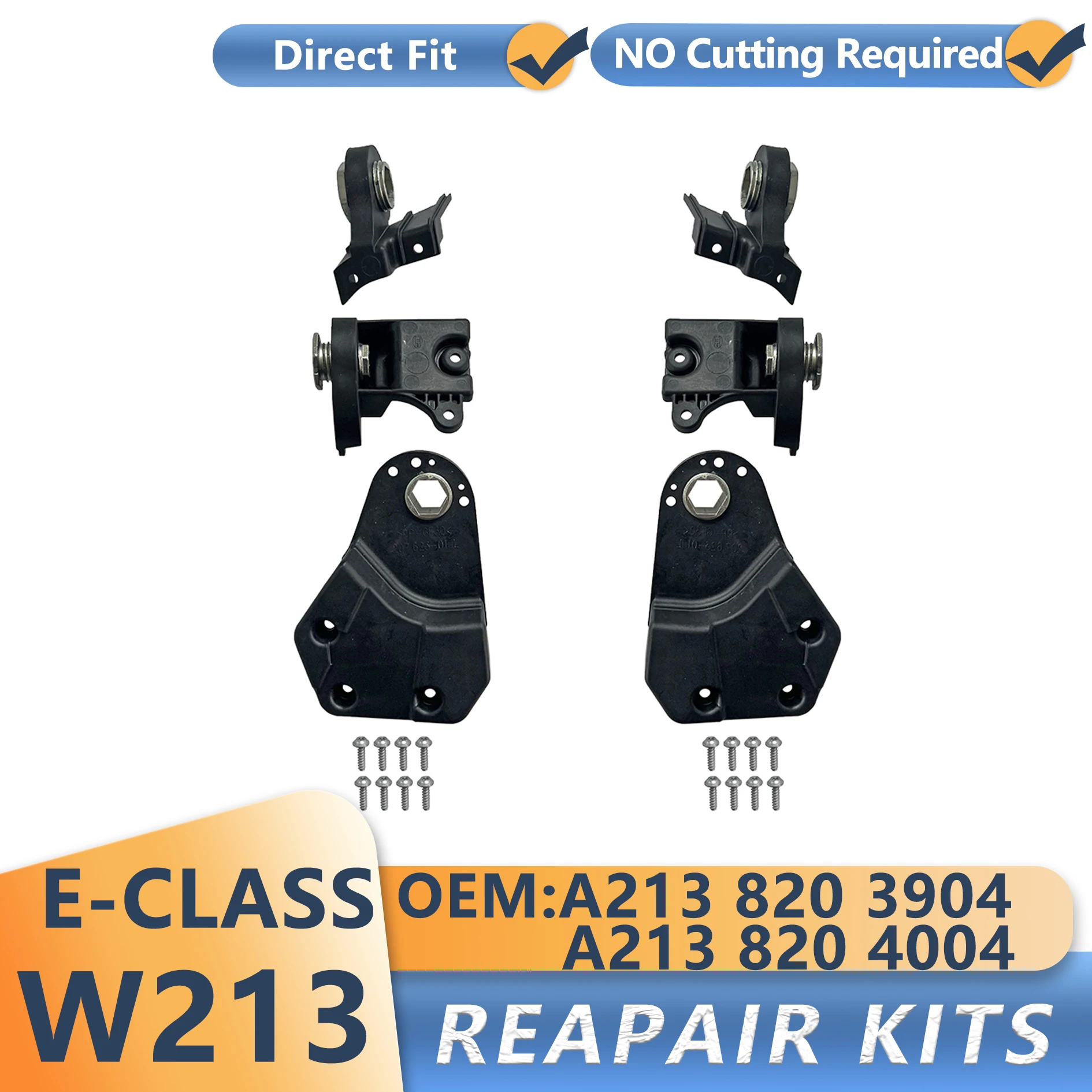 For E-Class W213 Headlamp Repair Kit A2138203904/A2138204004 Headlight Bracket Clip Repair Kit 2020-2023