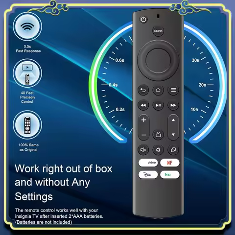 Portable 2 Pack Replacement Universal Remote For Insignia TV And Toshiba Smart TV Hisense Smart TV AMZ Omni TV NS-RCFNA-21 Parts