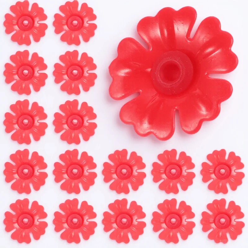 

20Pcs Hummingbird Feeder Parts Realistic Flower Shape Bird Feeder Replacement Outdoor Decorative Supplies Bird Feeding Parts