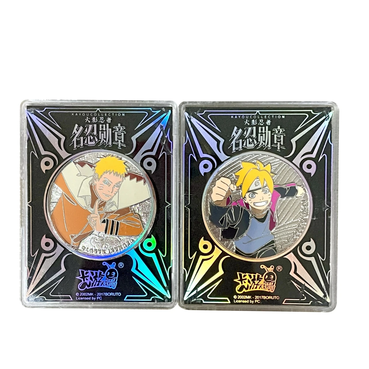 Kayou Anime Naruto Medallion Uzumaki Rare Boruto Metal Coin Collection Game Zabawka dla dzieci Prezent