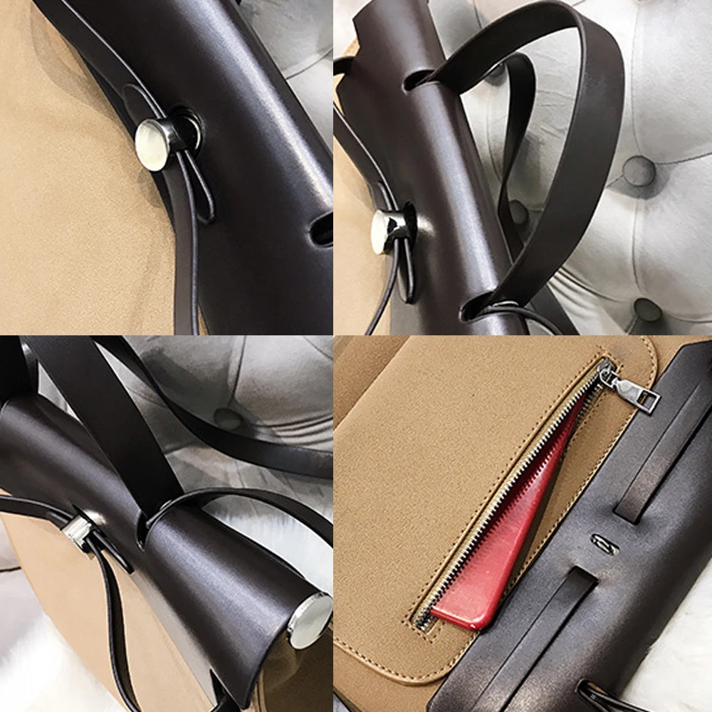 Luxury Patent Leather Women\'S Bag Herbag liner zipped Handbags Contrast Color Hand Bill of lading shoulder Bag handtassen dames