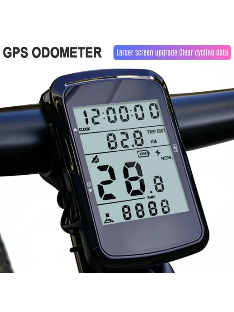 AliExpress NONE Bike GPS Odometer Bicycle Computer Smart Cycling Speedomet Type-C Rechargeable Waterproof Mountain Road Speedometer Large Screen